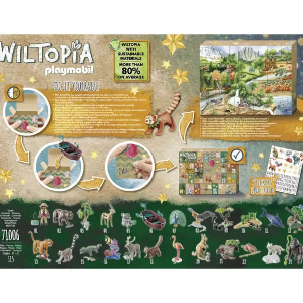Playmobil Calendriers De L'avent<71006 - Calendrier De L'avent Wiltopia - Animaux Du Monde