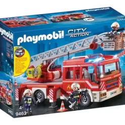 Playmobil Playmobil<9463 - Camion Pompiers Echelle Pivotante City Action
