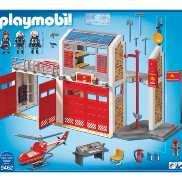 Playmobil Playmobil<9462 - Caserne De Pompiers Et Helicoptere City Action