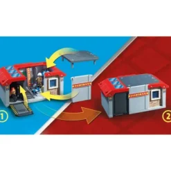 Playmobil Playmobil<71193 - City Action - Caserne De Pompiers Transportable