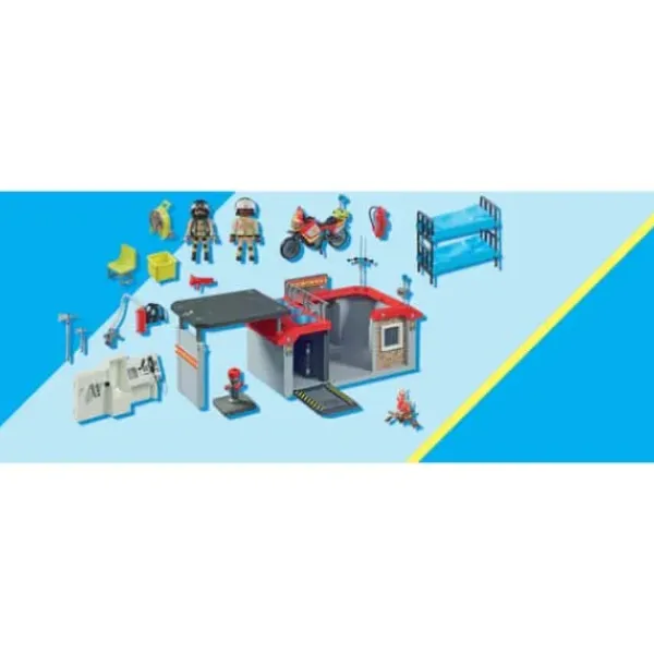 Playmobil Playmobil<71193 - City Action - Caserne De Pompiers Transportable