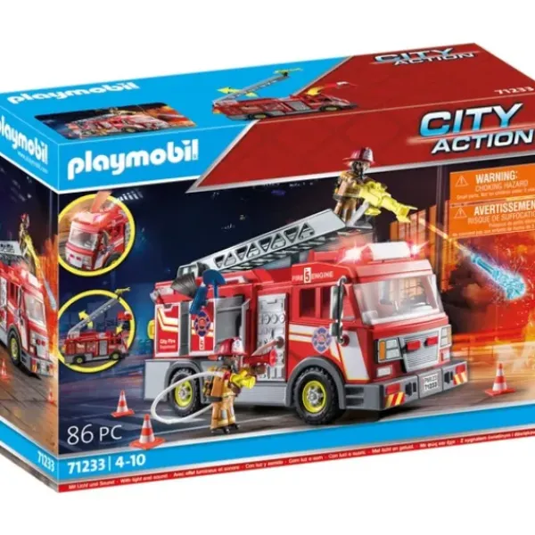 Playmobil Playmobil<71233 - City Action - Camion De Pompiers Avec Grande Echelle