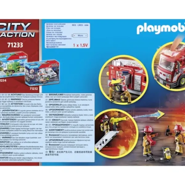 Playmobil Playmobil<71233 - City Action - Camion De Pompiers Avec Grande Echelle