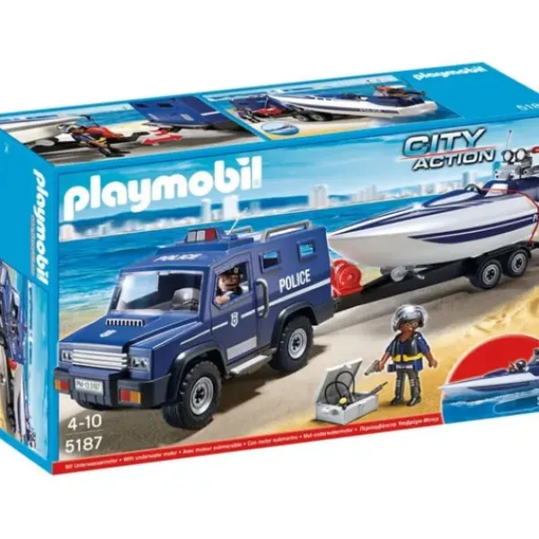 Playmobil Playmobil<5187 - City Action - Fourgon Et Vedette De Police