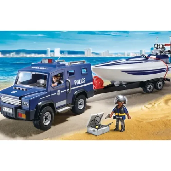 Playmobil Playmobil<5187 - City Action - Fourgon Et Vedette De Police