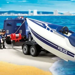 Playmobil Playmobil<5187 - City Action - Fourgon Et Vedette De Police