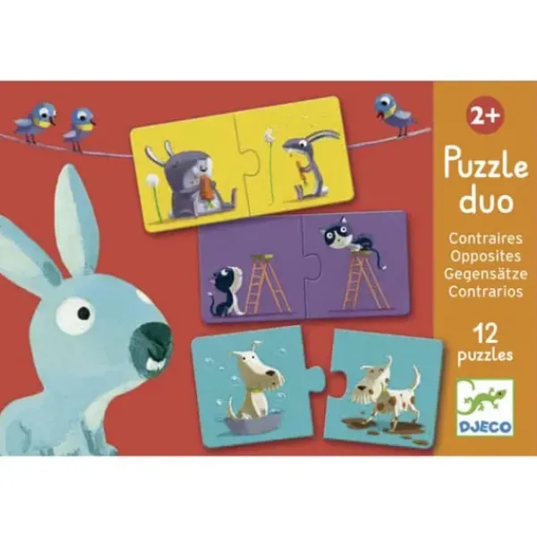 Djeco Puzzle Bébé / Enfant<12 Puzzles 2 Pieces Contraires
