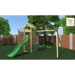 Fungoo Aires De Jeux<Aire De Jeux Gaia Avec Toboggan Et Balancoires
