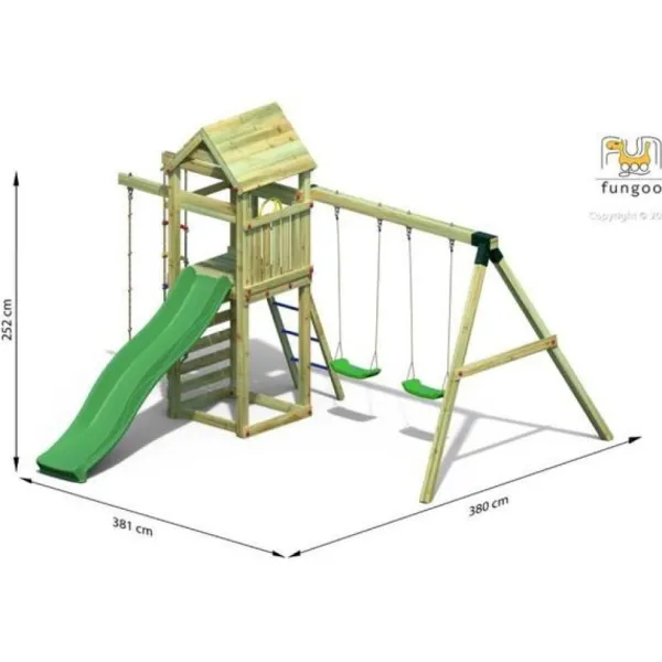 Fungoo Aires De Jeux<Aire De Jeux Gaia Avec Toboggan Et Balancoires