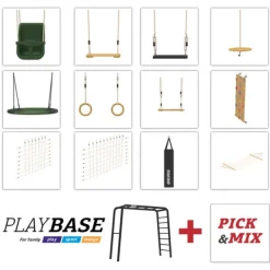 BERG Aires De Jeux<Aire De Jeux Playbase Large Avec Siege Bebe Balancoire Et Trapeze