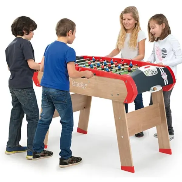 Smoby Baby-Foot<Baby Foot - Champions - Structure Et Pieds Bois - + 2 Balles Lieges Incluses