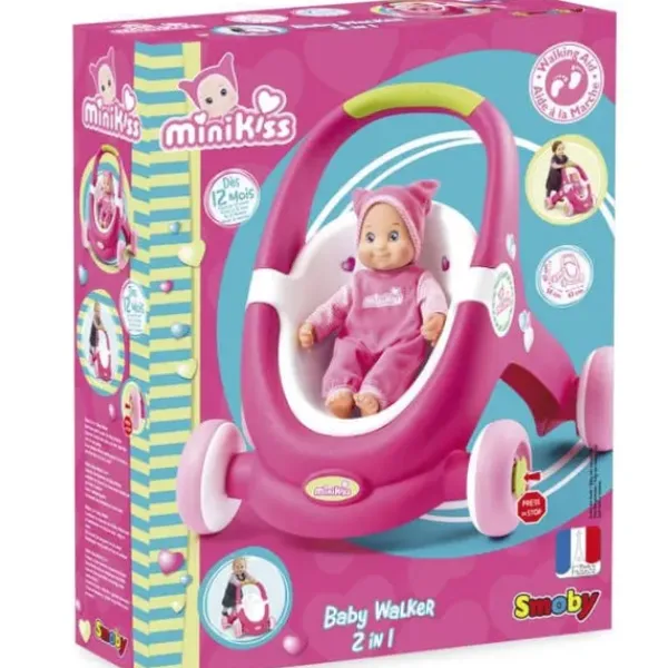 Smoby Poussettes Poupons<Baby Walker Porteur Poussette Minikiss Poupon