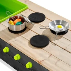 Exit Toys Bacs À Sable<Bac A Sable En Bois Avec Cuisine Aksent 200 X 140