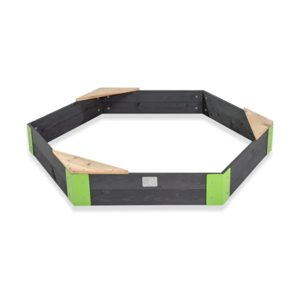 Exit Toys Bacs À Sable<Bac A Sable En Bois Hexagonal Aksent 160 X 140 Cm
