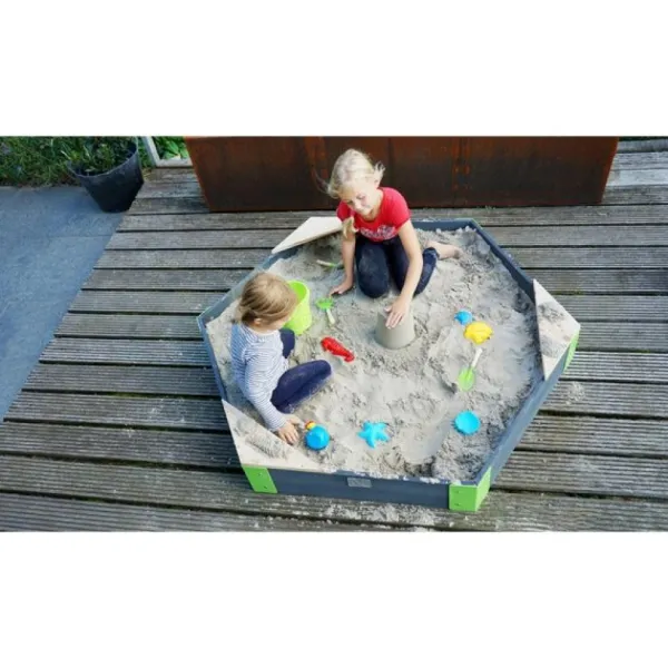 Exit Toys Bacs À Sable<Bac A Sable En Bois Hexagonal Aksent 160 X 140 Cm