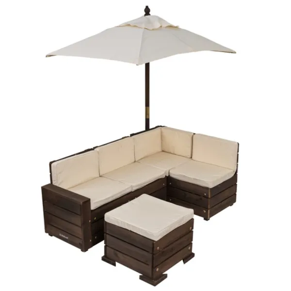 KidKraft Tables Et Chaises De Jardin<Banquette Enfant En Bois Avec Parasol