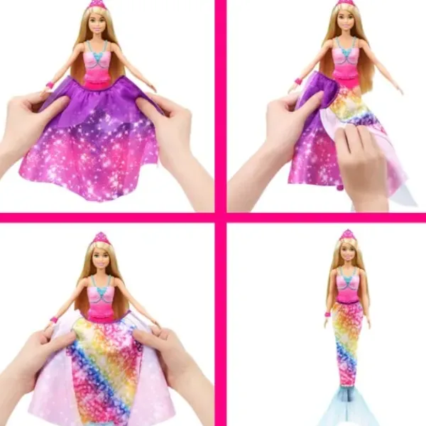 Mattel Barbie Et Poupées Mannequin<Barbie Princesse Transformation Sirene