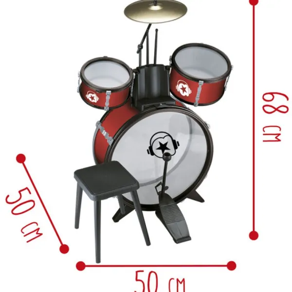Music Star Instruments De Musique<Batterie 3 Tambours