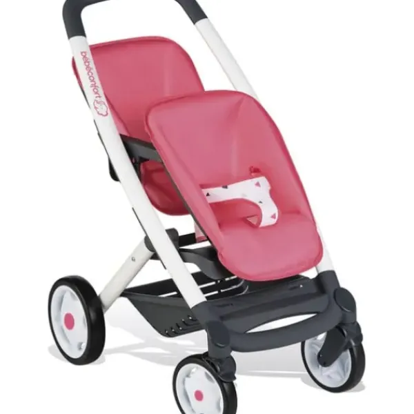 Smoby Poussettes Poupons<Bebe Confort - Poussette Jumeaux - 2 Positions + Roues Silencieuses