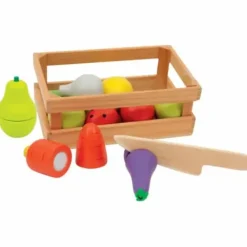 WOOD N PLAY Cuisine Et Dinette<Cagette De Fruits Et Legumes En Bois A Découper