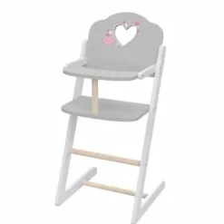 LOVE BEBE Accessoires Poupons<Chaise Haute Poupon En Bois 60 Cm
