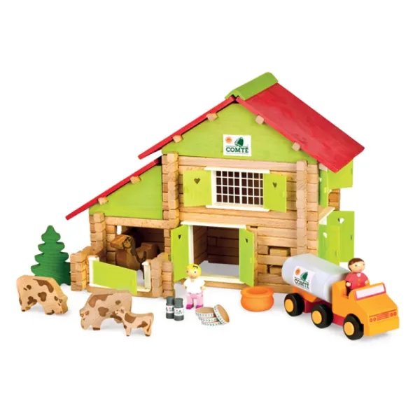Jeujura Planchettes Et Construction En Bois<Chalet A Comte Avec Camion En Bois 180 Pieces