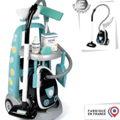 Smoby Nettoyage, Ménage<Chariot De Ménage + Aspirateur Electronique - 9 Accessoires