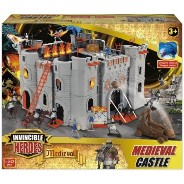 Invincible Heroes Heros & Univers<Chateau Fort Medieval Et Dragon - 50 Accessoires