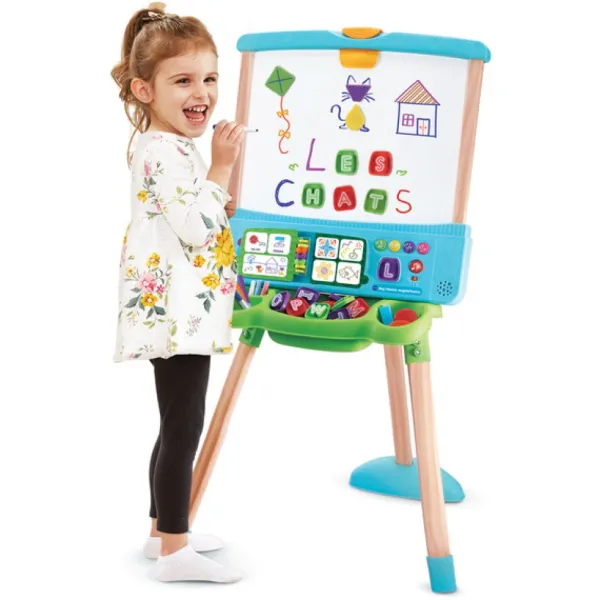 VTech Tableaux, Ardoises<Chevalet En Bois 3 En 1 - Magi Chevalet Magneti'Lettres