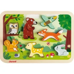Janod Puzzle Bébé / Enfant<Chunky Puzzle Foret