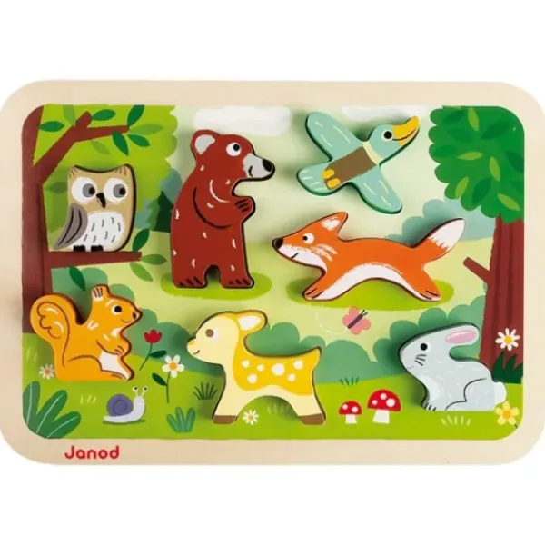 Janod Puzzle Bébé / Enfant<Chunky Puzzle Foret