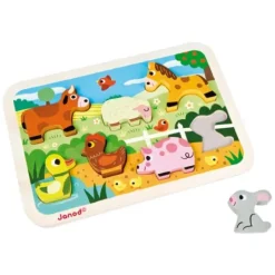Janod Puzzle Bébé / Enfant<Chunky Puzzle Les Animaux De La Ferme