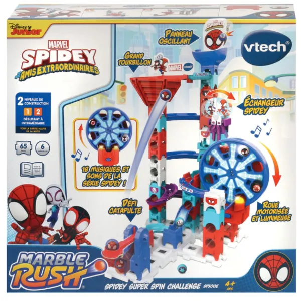 VTech Constructions Magnétiques, Billes<Circuit A Billes Marble Rush - Spidey Super Spin Challenge Sp300E