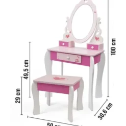 Miss Fashion Faire Comme Les Grands<Coiffeuse En Bois Avec Miroir Led