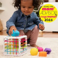 Fat Brain Toys Jouets À Emboîter, À Empiler<Cube A Formes Sensorielles Inny Bin