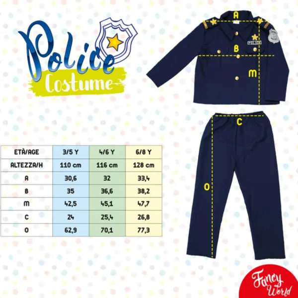 Fancy World Déguisements<Deguisement De Policier 6/8 Ans