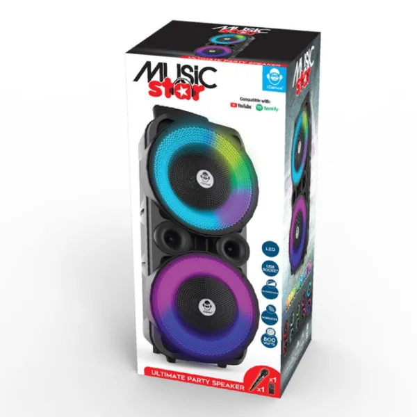 Music Star Enceintes Bluetooth Et Casques Audio<Enceinte Musicale Avec Jeux De Lumiere Djx-801