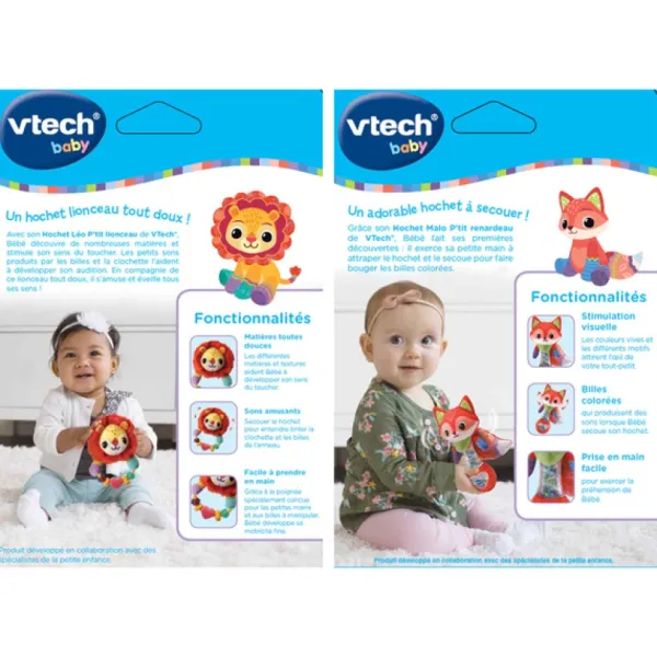 VTech Hochets, Anneaux De Dentition<Hochet Malo Le Renardeau Ou Leo Le Lionceau - Baby Loulous