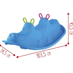 SUN and SPORT Porteurs & Jouets À Bascules<Jouet A Bascule 3 Places - Hippopotame