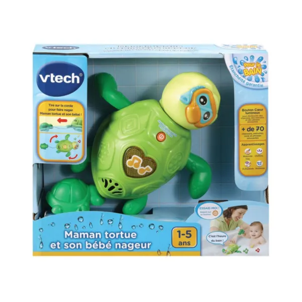 VTech Jouets Pour Le Bain<Jouet De Bain - Maman Tortue Et Son Bebe Nageur