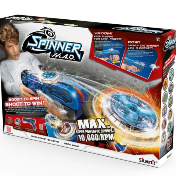 Spinner Mad Jeux De Récréation<Lanceur De Toupies - - Single Blaster - 1 Pistolet + 1 Toupie