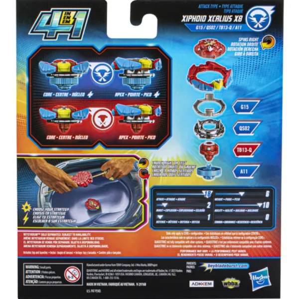 Hasbro Jeux De Récréation<Lanceur Puissance Et Vitesse Xcalius - Beyblade Burst Quadstrike
