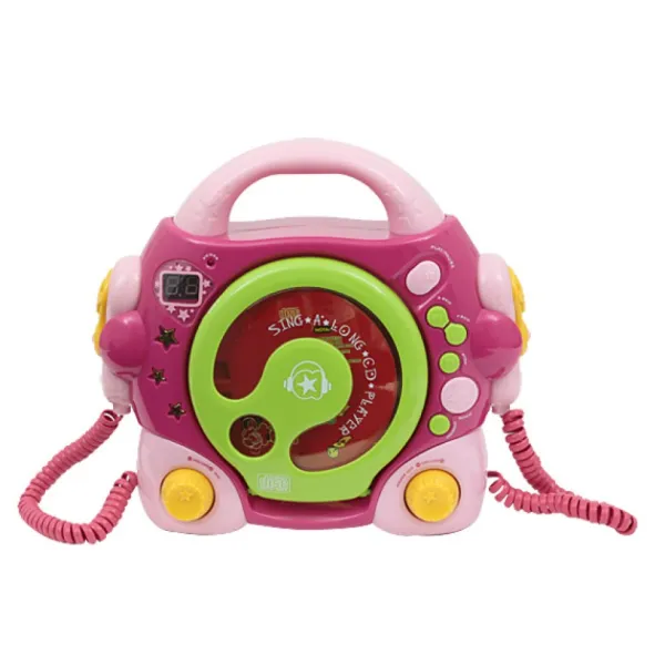 Music Star Micros Et Karaoké<Lecteur Cd 2 Micros Rose