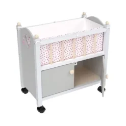 LOVE BEBE Accessoires Poupons<Lit De Poupon En Bois Avec Roues 50 Cm