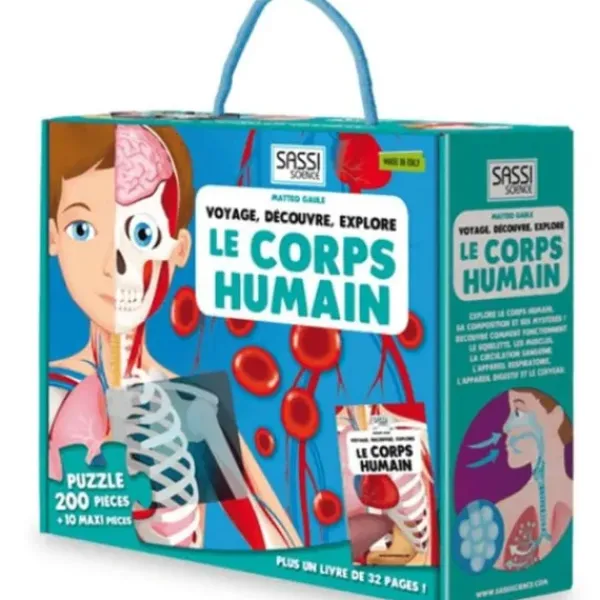 Sassi Junior Découvrir Le Monde<Livre Le Corps Humain En 2D - Voyage, Découvre, Explore