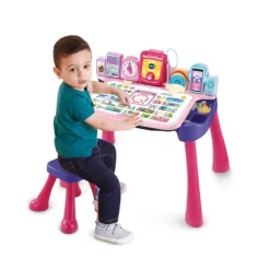 VTech Tableaux, Ardoises<Magi Bureau Interactif 5 En 1 Rose