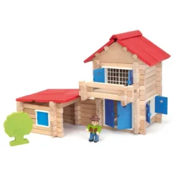 Jeujura Planchettes Et Construction En Bois<Maison En Bois 140 Pieces