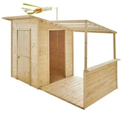 Soulet Cabanes Et Maisonnettes<Maison En Bois Avec Pergola Santa Barbara