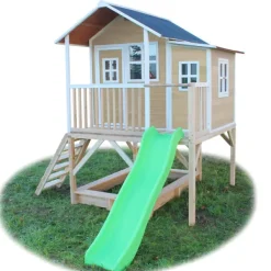 Exit Toys Aires De Jeux<Maison En Bois Loft 550 Avec Bac A Sable Et Toboggan