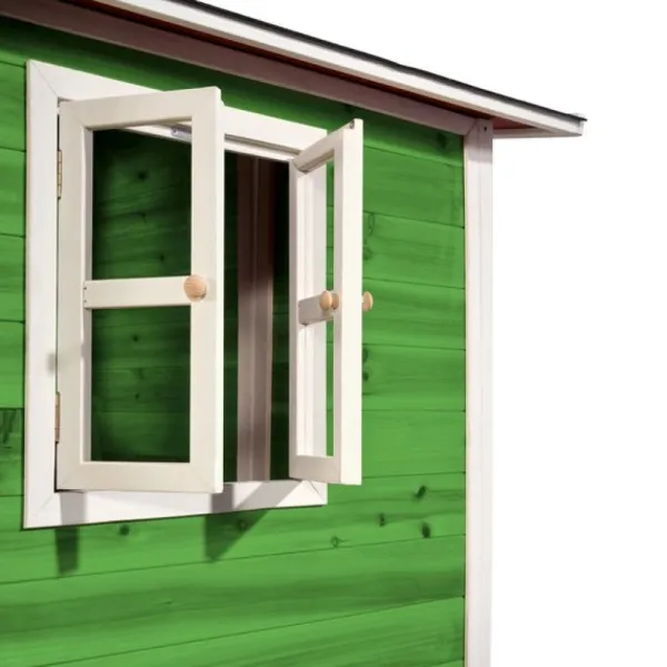 Exit Toys Aires De Jeux<Maison En Bois Loft 300 Verte Avec Toboggan